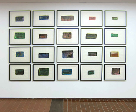 Vista da montagem experimental na Galeria Símbolo, Porto
